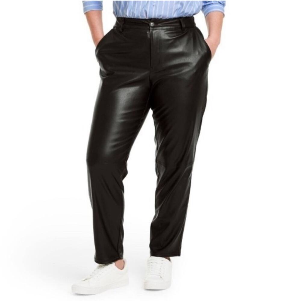 NILI LOTAN x TARGET Tapered Leg Faux Leather Ankle Pants